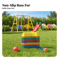 Non-Slip Bottom Sensory Stepping Stones Enhances Coordination Tactile Stepping Stones Toy Develops Gross Movement Skills Sensory Balance Path Colorful Design for Toddlers, Preschoolers, Parents, Indoor, Playroom, Kindergarten, Daycare Center