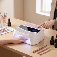 LED Nail Lamp Professional Gel Polish Curing Lamp Nail Dryer with Timer Fast Drying Desktop for Manicurists, Home Manicure