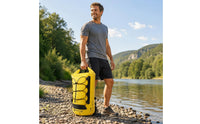 Waterproof Backpack Dry Bag PVC Insulated Backpack Dry Bag Elastic Cord Gear Carrier for Rafting, Stream Trekking