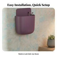 Punch-Easy Wall Mount Controller Holder No Drilling Required Wall Mount Storage Box Multifunctional for Living Room, Bedroom, Bathroom