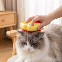 Cat Brush for Dog Grooming and Cat Bath, 4-Pack Soft Silicone Cleaning Brush, Paw Print Design Cat Grooming Brush