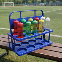 Water Bottle Rack with Handle Foldable Water Bottle Carrier Two-Tier for Coaches, Athletes, Sideline
