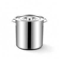 Heavy Duty Soup Pot with Lid Food Grade Stockpot with Stainless Steel Lid Long-Lasting Stainless Steel Stockpot Thickened for Catering