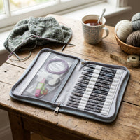 Complete Interchangeable Circular Knitting Zippered Circular Knitting Set Portable Lightweight for Crafters, Travel