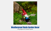 Country Style Resin Garden Gnome, Rocking Chair Dwarf, Yard Decor