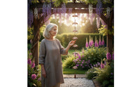 Rain Chain with Umbrellas Hanging Umbrella Rain Chain Weather-Resistant for Yard