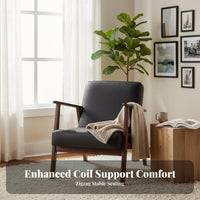 Minimalist Design mid-centurymid-century-mid-century-century design supportchair Supportive & Comfortable Wooden Frame Accent Chair long-lasting Construction Seating Furniture for Adults, Bedroom, Study