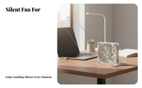 120mm USB Fan Quiet USB Powered Cooling Fan Plug and Play Router Chiller for Pet Owners, Home Office, Server Rack, Small Areas