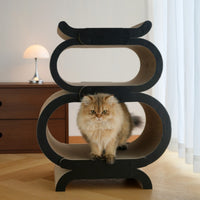 Cat Scratcher with Bed Hollow Cat Bed with Scratcher Cozy for Kittens, Living Room