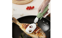 Spatula Tongs Two-Functionpurpose Spatula with Clip Food Clip Multifunctional Utensil Slotted for Home Cooks, Kitchen, Cooking