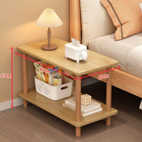 Space Saving Layered Nightstand Easy Assembly Bedside Storage Rack Sturdy Legs Modern Sofa End Table for Small Areas