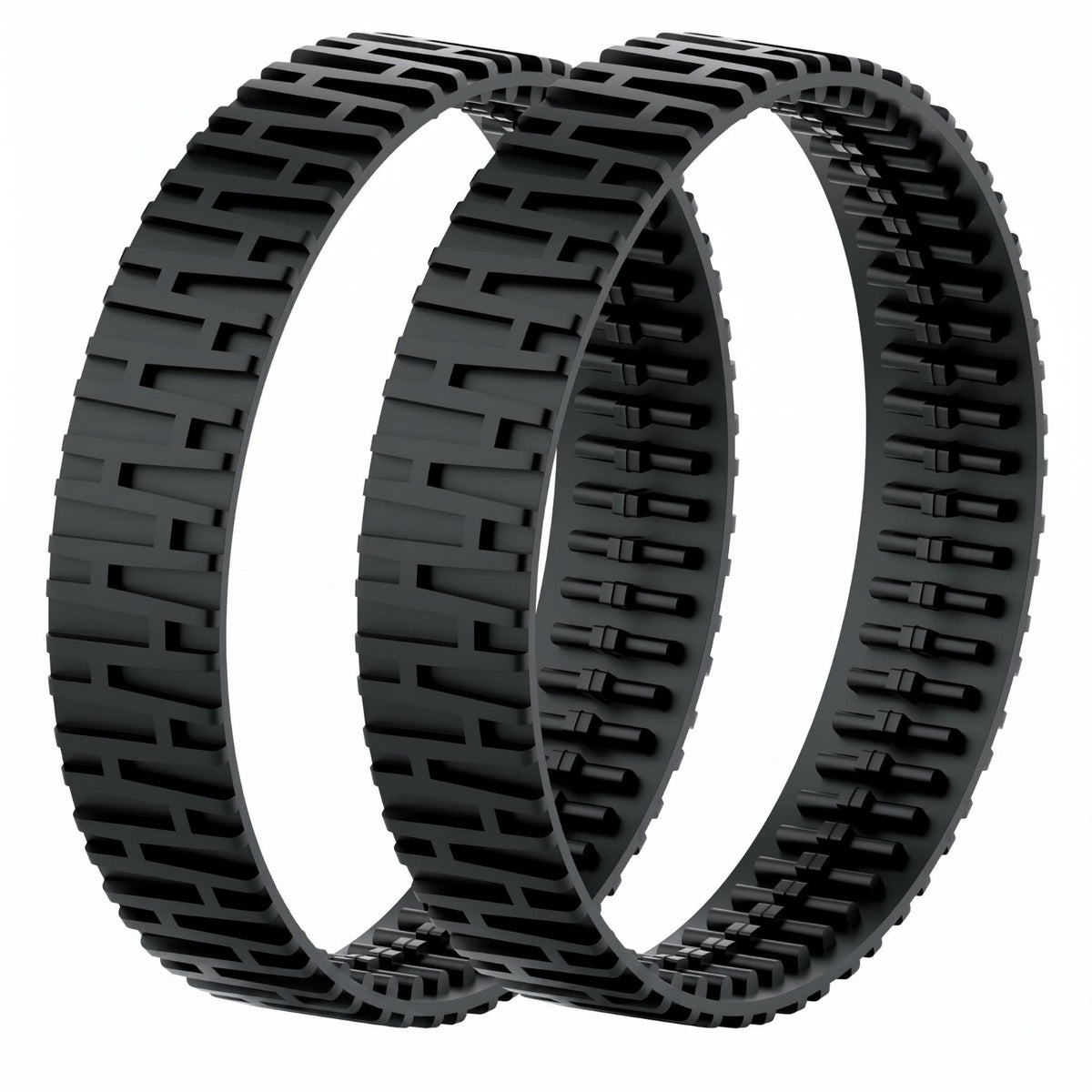 2 Pieces Black Replacement Tire Shock Absorption Deep Groove Tire Cushioning Vehicle Part
