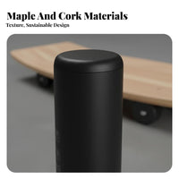 Wooden Balance Board with Roller Stoppers Deck and Roller Balance Board Non-Slip Surface Fitness Equipment for Workout, Home Gym, Standing Desk