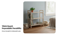 Multifunctional Multi-Tier Standing Shelf Simple Design Storage Rack Open Display Shelving Unit Space-Saving for Students, Homeowners, Renters, Living Room, Bedroom, Kitchen, Bathroom