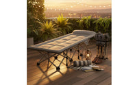 Multi-Functional Office Rest Bed Easy Storage Single Folding Cot Heavy Duty Portable Sleeping Cot Breathable Material for Camping, Travel