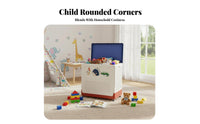 Large Capacity Wheeled animal Toy Chest adaptable Use kids' Storage Bin With casters Child-Safe Design for Children, Toddlers, Parents, Living Room, Playroom, Bedroom, Nursery