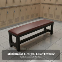 High-Density Foam Cushion Padded Shoe Changing Bench Versatile Locker Room Changing Bench Waterproof and Long-Lasting Bed End Stool Strong Load-Bearing for Retail Shop, Bedroom, Shopping Mall