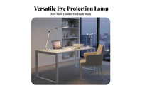 High Color Rendering Standing Reading Lamp Energy Saving Piano Floor Lamp Minimalist Design Dimmable Standing Light Press Control for Students, Children, Home Office, Bedroom, Living Room, Crafting