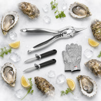 Stainless Steel Oyster Shucking Kit with Gloves Rust-Resistant Oyster Shucking and Gloves Compact Handheld for Outdoor Gatherings