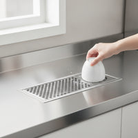 Cup Washer with Drain piping 304 Stainless Steel Embedded Cup Washer Quick Drainage Glass Cleaner for Tea Shops
