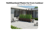 Easy Assembly Planter Box Climbing Frame Weather-Resistant Planter Box with Trellis Gardening Supply for Gardeners, Homeowners, Beginners, Courtyard, Garden, Patio, Balcony