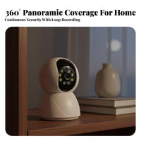 360 Degree Camera Remote Mobile Access Indoor Observation Camera High-Resolution Child Observation Device for Homeowners, Parents, Indoors, Bedroom