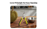 Durian Opener Tool Stainless Steel Tip Durian Opener Labor-Saving Fruit Opening Clip for Cooking Aficionados, Adults, Restaurant, Dessert Shops