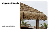 Artificial Thatch Tile Waterproof Synthetic Thatch Roofing Weather Resistant Synthetic Straw Roof Tile for Contractors, Bamboo Bar, Gazebo