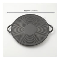 Korean BBQ Grill Pan Ridged Korean Grill Pan Round for Home Cooks