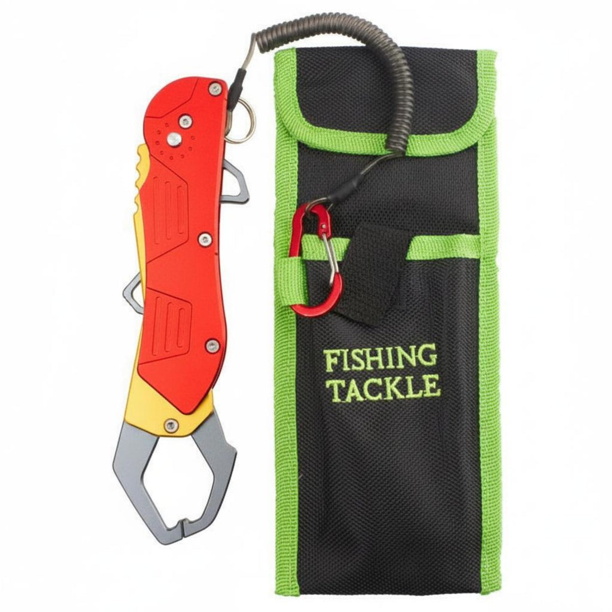Foldable Design Folding Aquatic Lip Gripper Lightweight Aluminum Alloy Aquatic Grabber Easy to Operate Portable Fishing Gripper for Anglers