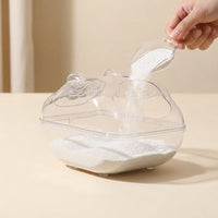 Transparent Hamster Bath and Hamster Sand Bath, Small Reusable Hamster House, Odour Controlling Hamster Toilet with Spoon for Moisture Management