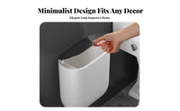 Wall Mounted Trash Can Nail Installation Hanging Garbage Bin with Lid Space-Saving Hanging Trash Can for Families, Homeowners, Toilet, Office, RV