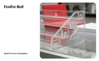 Acrylic Card Display Stand Transparent 5 Tier Acrylic Card Display Tiered Design Clear Envelope Holder for Collectors, Countertop, Desktop, Craft Fair