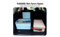 Multiple Compartments Foldable Multi-Compartment Box Large Capacity foldable storage carrier Container sturdy Trunk Organizer Reinforced Handles for auto Owners, Families, Commuters, Vehicle Interior, Shopping journeys, Camping