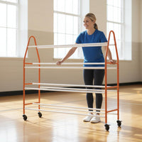 Athletic Sphere Storage Trolley with Wheels Athletic Sphere Storage Rack Sturdy