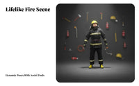 Miniature Firefighter Figure Highly Detailed Firefighter Figure Scale Model Firefighter Realistic Features Miniature Scene