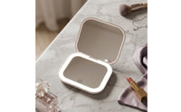 Portable Folding Travel Makeup Mirror Compact Lighted Makeup Mirror Lightweight for Desk