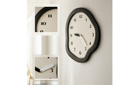 Irregular Wall Clock Decorative Analog Wall Clock Slim Clear Contrast for Minimalists, Living Room, Bedroom