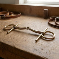 Full Cheek Bit Stainless Steel Bit with Cheek Guards Sturdy Tack for Equestrians, Horse Training