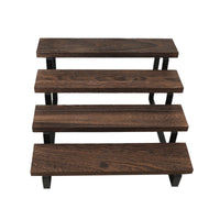 Desktop Storage Rack 4-Tier Stepped Display Rack Tiered Display Stand Metal Shelving Unit Slimline for Bakers, Countertop