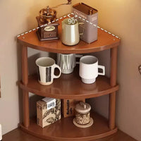 Space Saving 2 Tier Corner Shelf Multi Purpose Corner Display Shelf Unobstructed Design Triangle Desk Organizer Easy to Clean for Dressing Table, Entryway