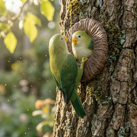 Tree Bird Ornament Resin Wall Mounted Bird Ornament for Garden