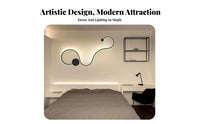 Energy-Saving Modern LED Wall Light Long Lifespan Minimalist Wall Sconce Flicker-without Flicker Minimalist Line Light High Color Rendering for Interior Designers, Homeowners, Adults, Bedroom, Living Room, Bedside, Hallway