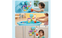 Clear Pipeline Toy with Water-Wheel Colorful Modular Bath Pipeline Safe DIY Water Pipe System Hands-on for Preschoolers