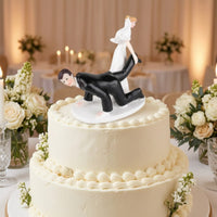 Wedding Cake Topper with Bride and Groom Sweet Wedding Cake Topper Long Ornament for Newlyweds