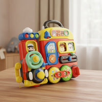 Travel Busy Board with Handle Portable Child-Centered Busy Board Interactive Sensory Toy Fine Motor Skills for Playroom