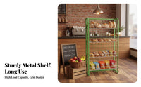 Large Capacity Floor Standing Retail Shelf Strong Load-Bearing Freestanding Shop Shelf Easy to Assemble Freestanding Snack Merchandiser Space Saving for Business Owners, Exhibitors, Homeowners, Convenience Shop S, Supermarkets, Supermarket, Pharmacies