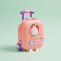 Parent-Child Interaction Rolling Suitcase Play Kitchen Early Learning Mini Kitchen Playset Educational Travel Play House Fine Movement Skills for Children, Toddlers, Home, Playroom
