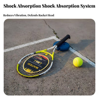 Single Piece Construction Beginner Tennis Racket Portable Rebound Tennis Coach Non Slip Base for Beginners, Adults, Outdoor, Backyard
