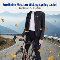 Women's Cycling Windbreaker Jacket, Autumn Season, Breathable, Water-Resistant, Lightweight, Multi-Color Protection, Packable